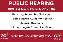 GoRaleigh Public Hearing Notice