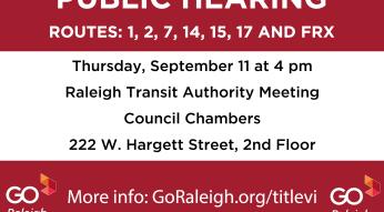GoRaleigh Public Hearing Notice