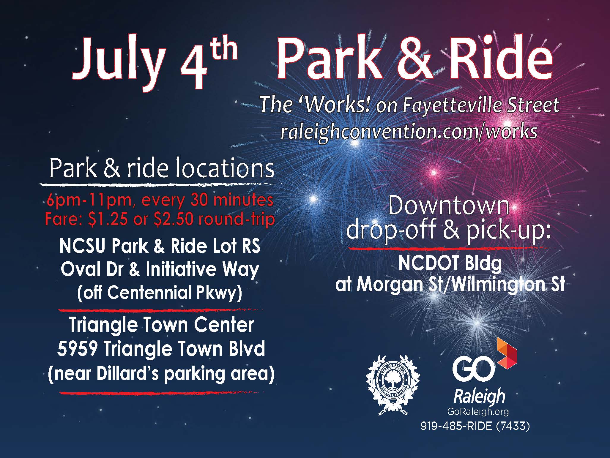 July 4 park and ride